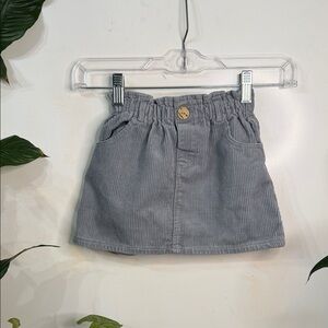 Zara Kids Gray Corduroy Skirt